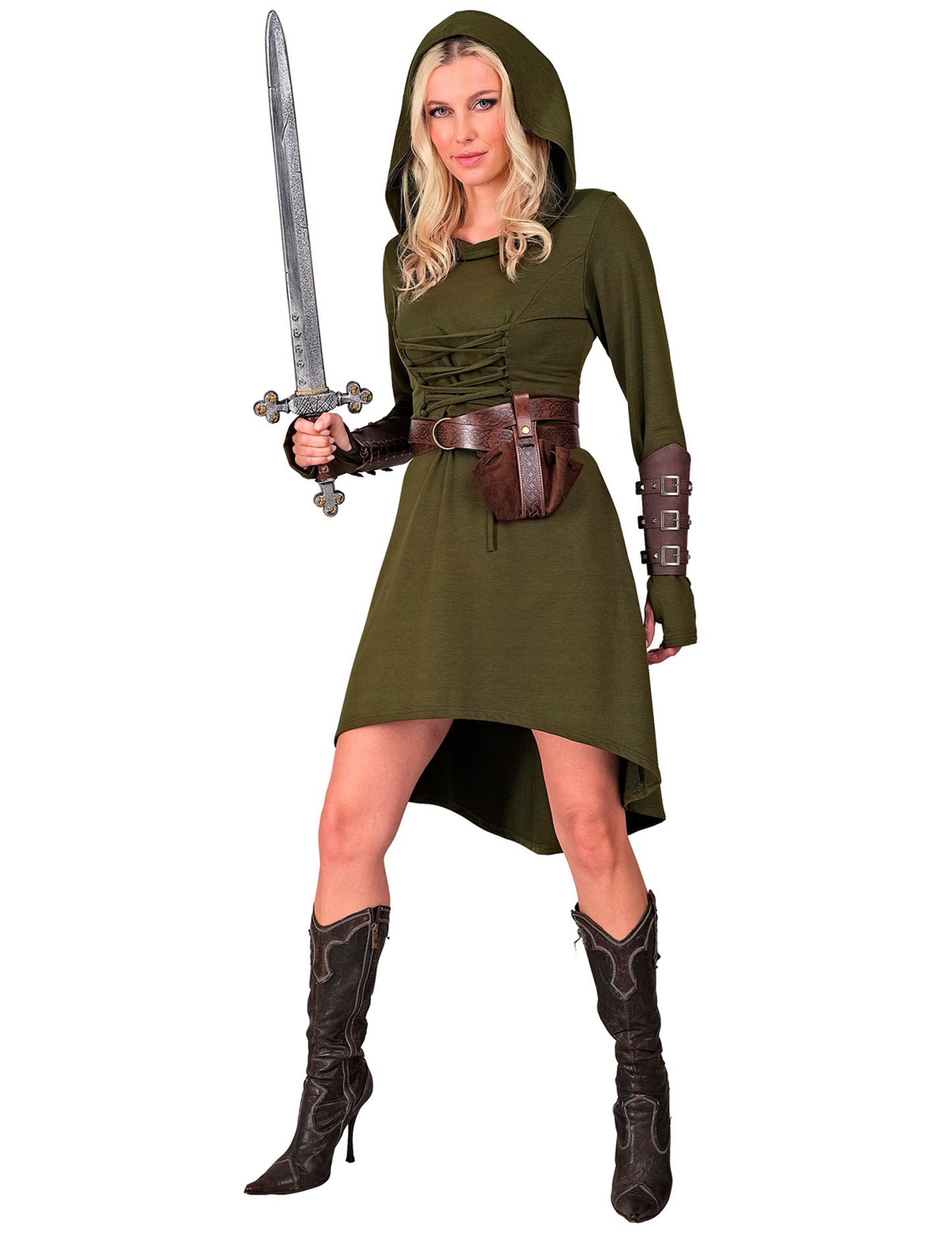 Robe gothique médiévale verte femme
