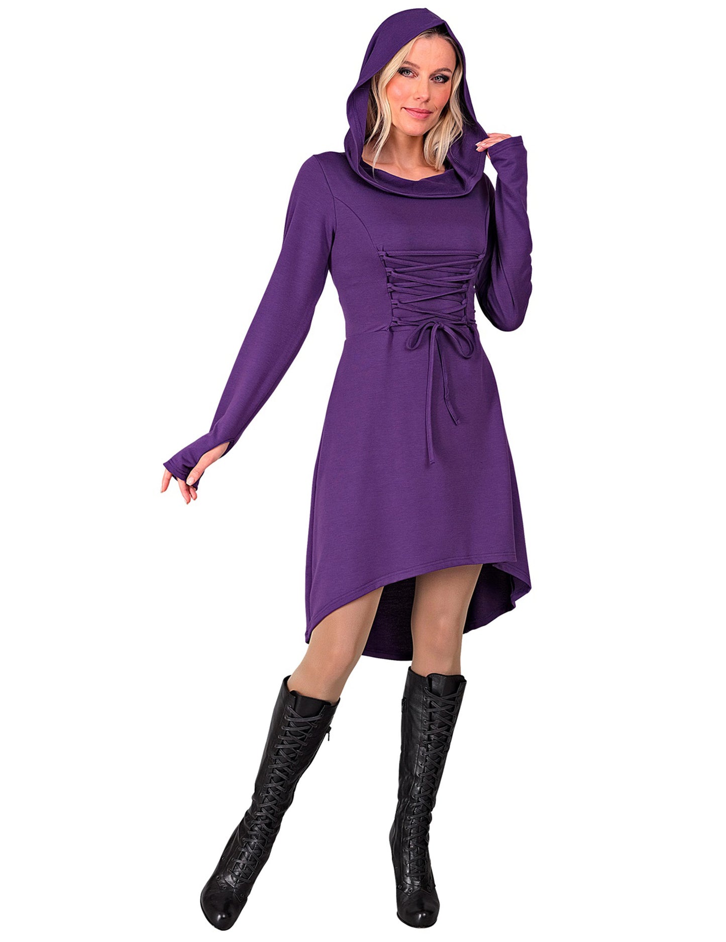 Robe gothique médiévale violette femme