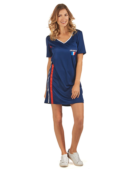 Vue de face de la robe supporter France
