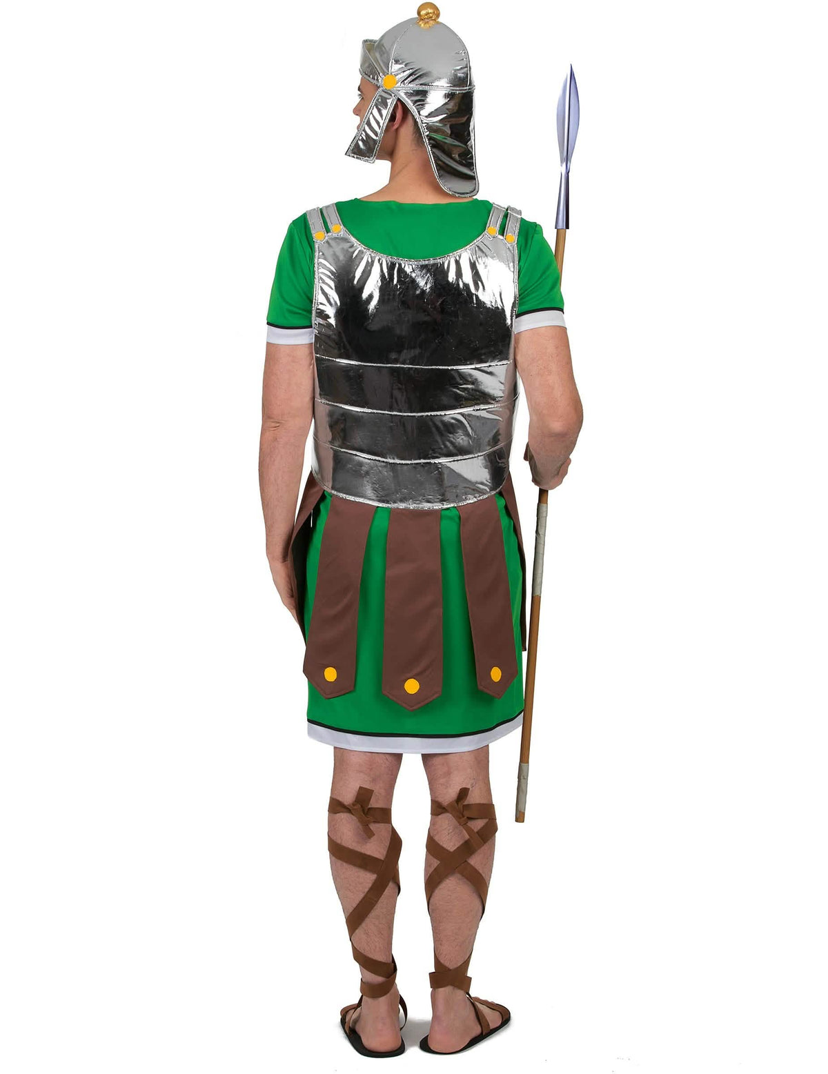 Pohled zezadu na kostým římského legionáře pro mužů