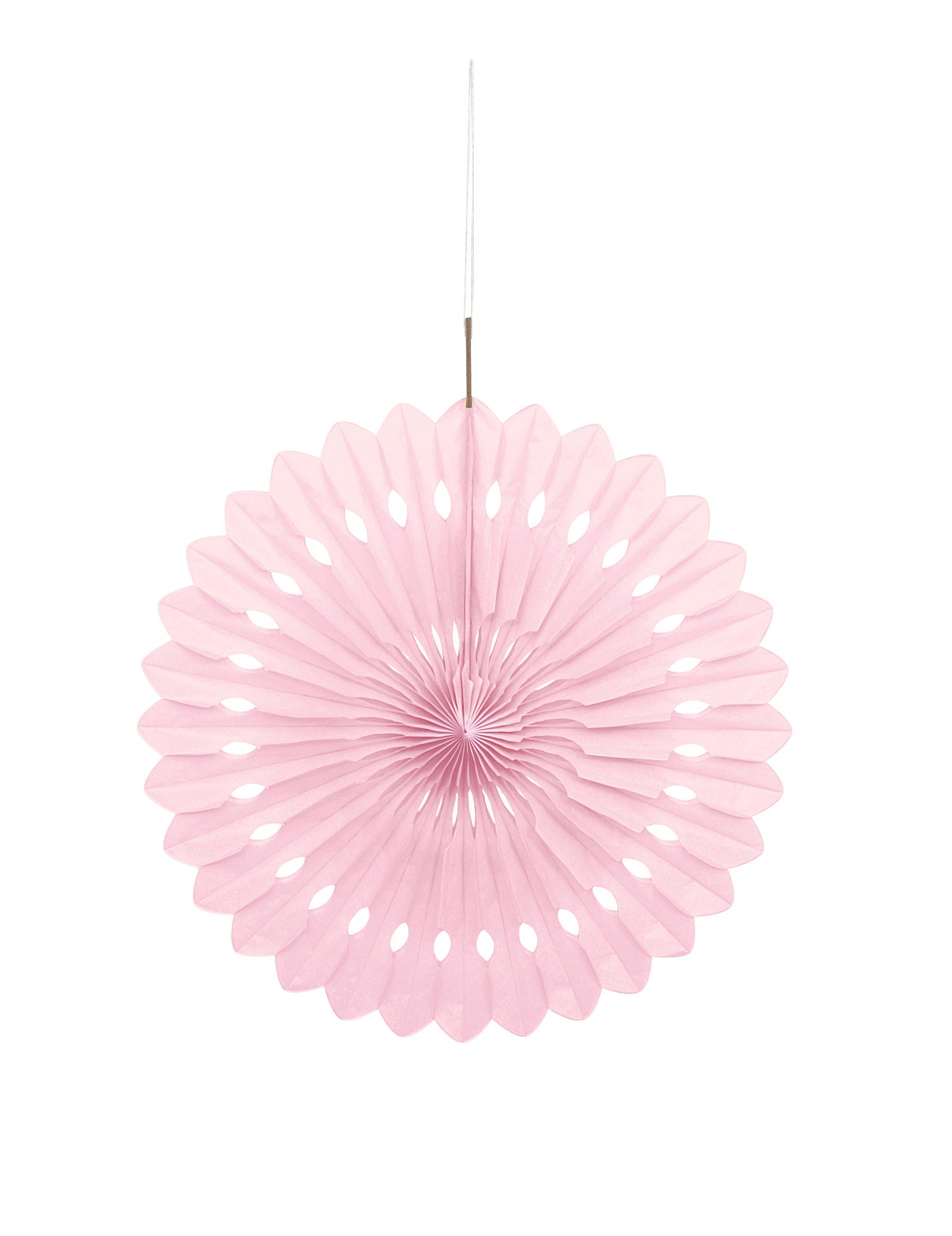 Pudrově růžová papírová růžice 40 cm pověsit