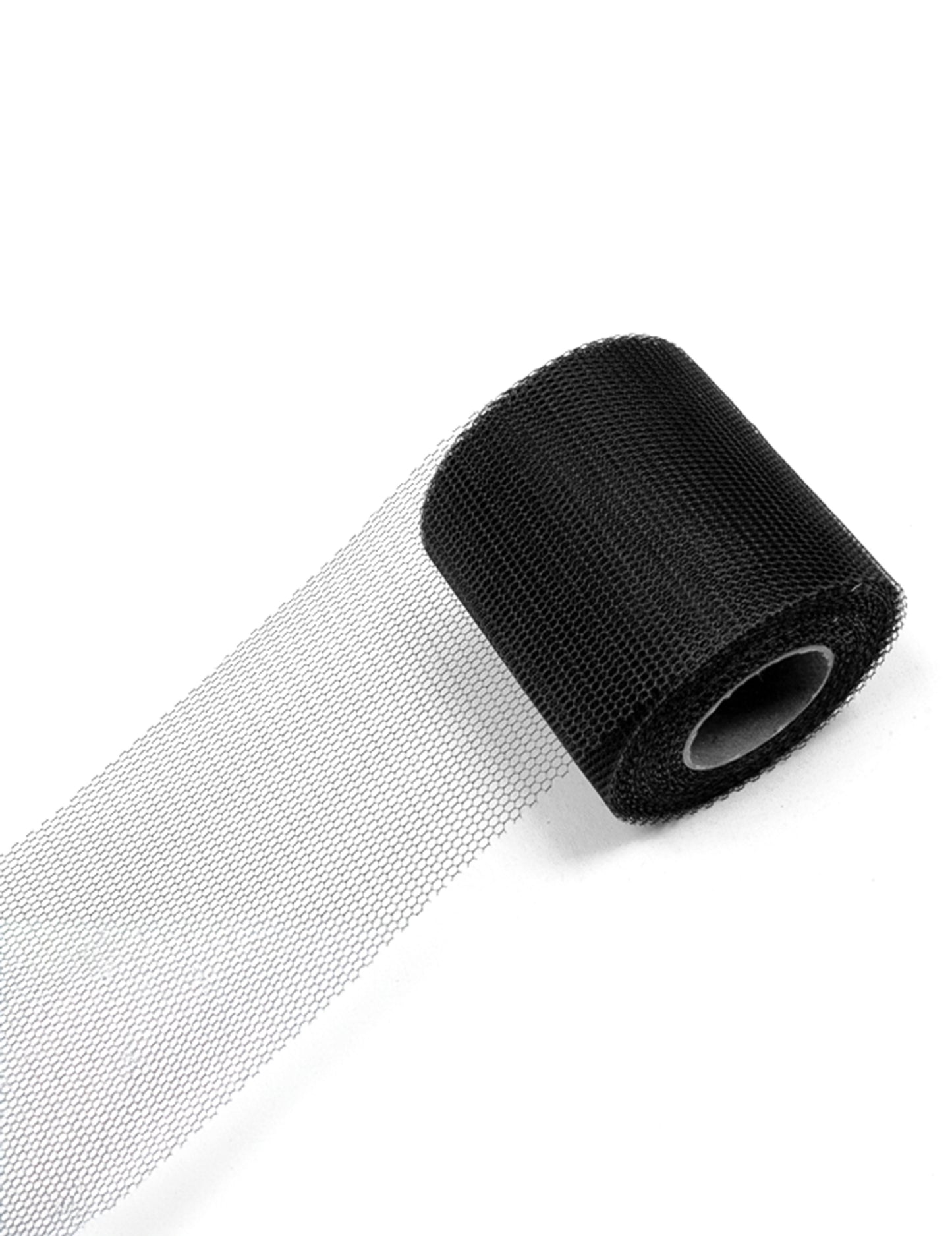 Rouleau de tulle pour décoration de fête noir 20 mètres