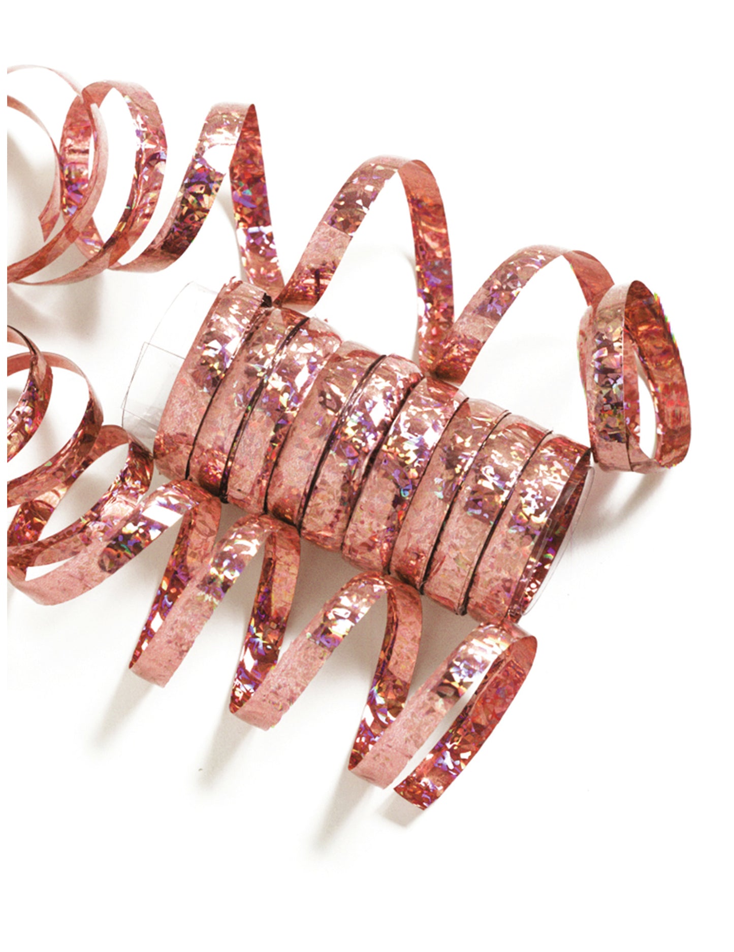 10 růžových třpytivých stuh 1,98 m