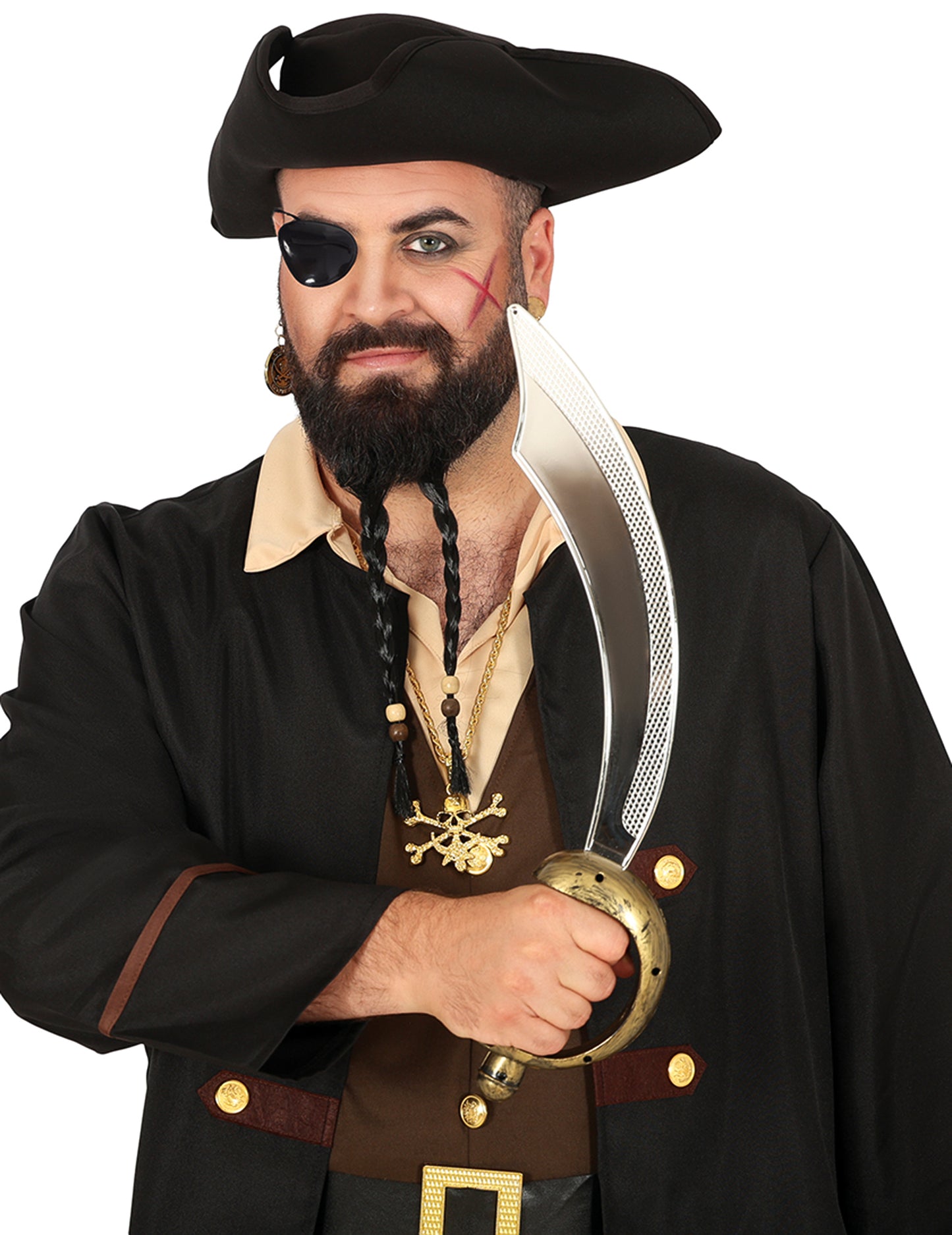 Plastová pirátská šavle a páska přes oko