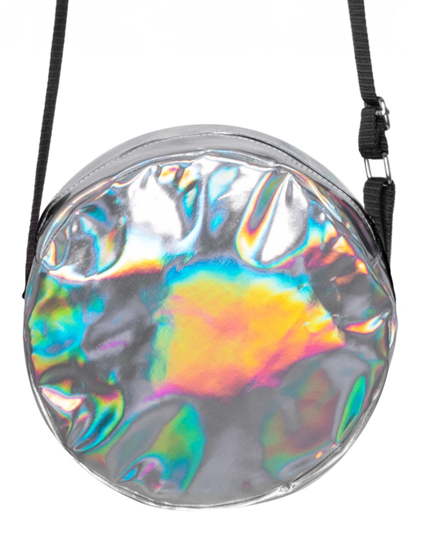 Holografická kulatá taška přes rameno