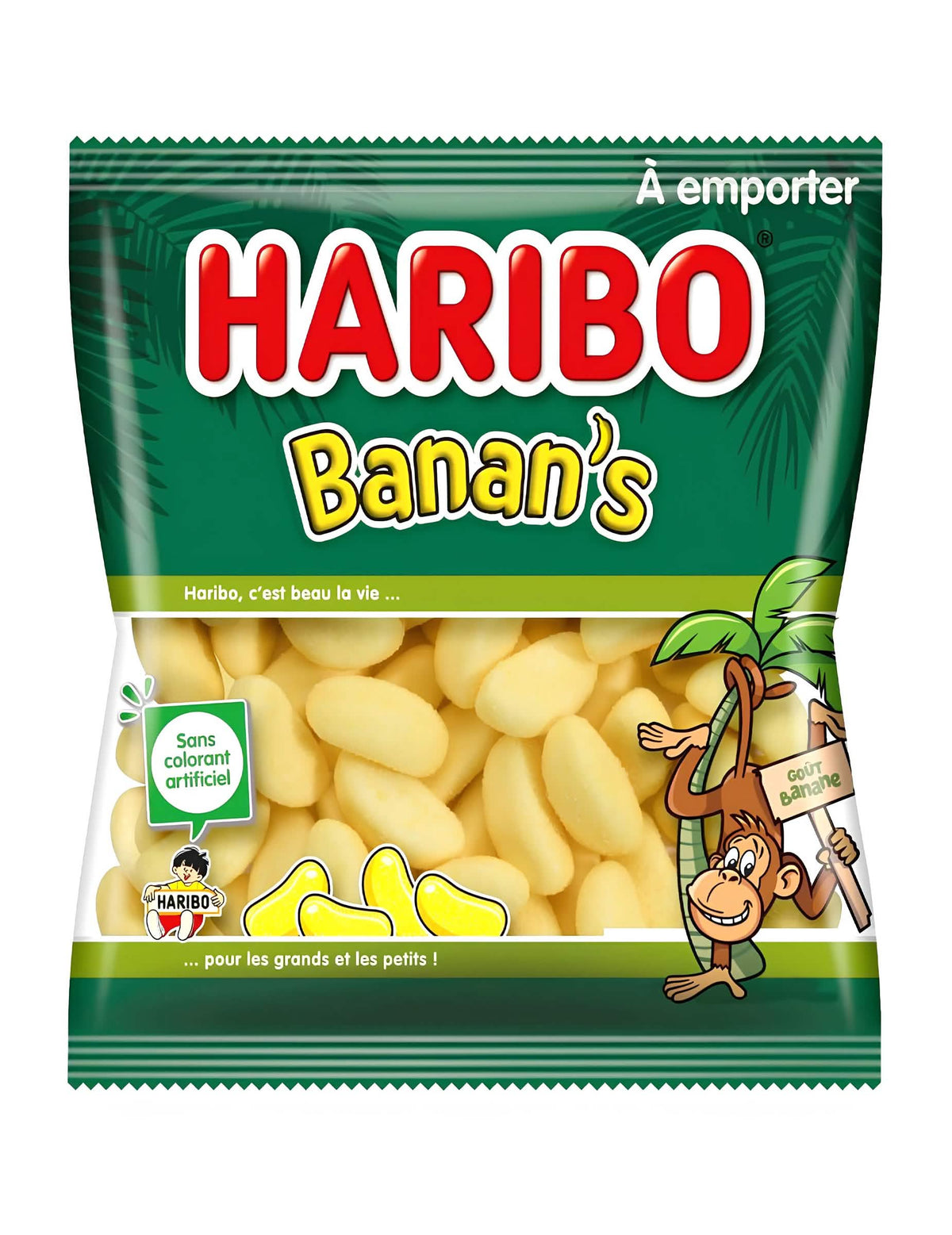 Sáček bonbonů Banane Haribo pro dospělé a děti žlutá