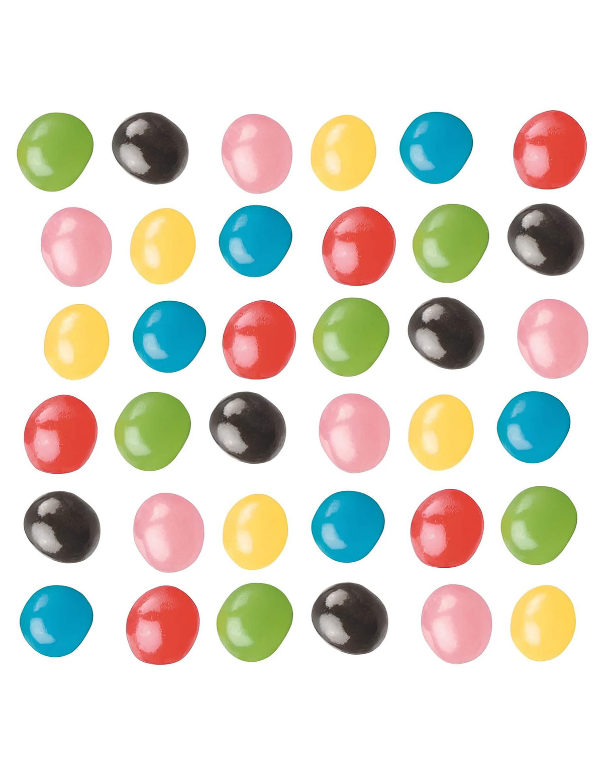 Detail multicolorných bonbonů ze sáčku bonbonů Dragibus Haribo na oslavu
