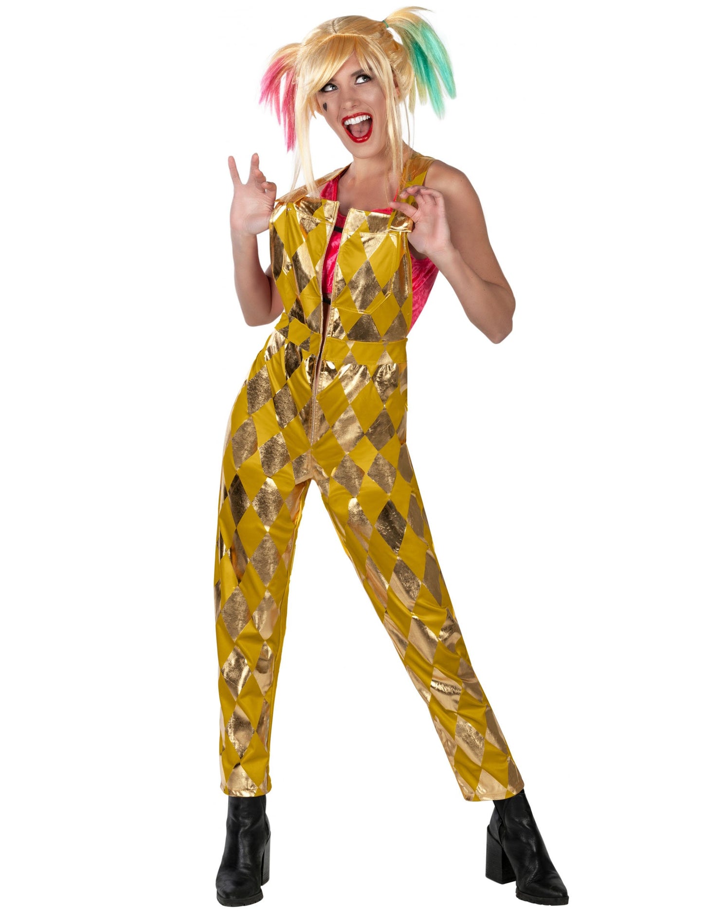 Dámský zlatý overal Harley Quinn Birds of Prey