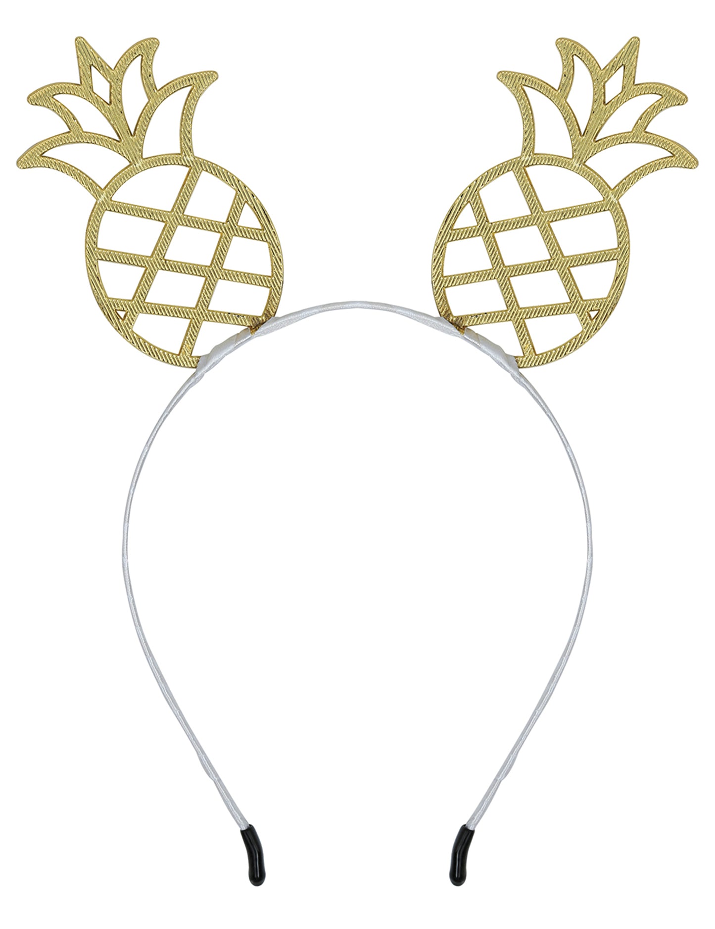 Vue d'ensemble du serre-tête ananas en métal pour adulte