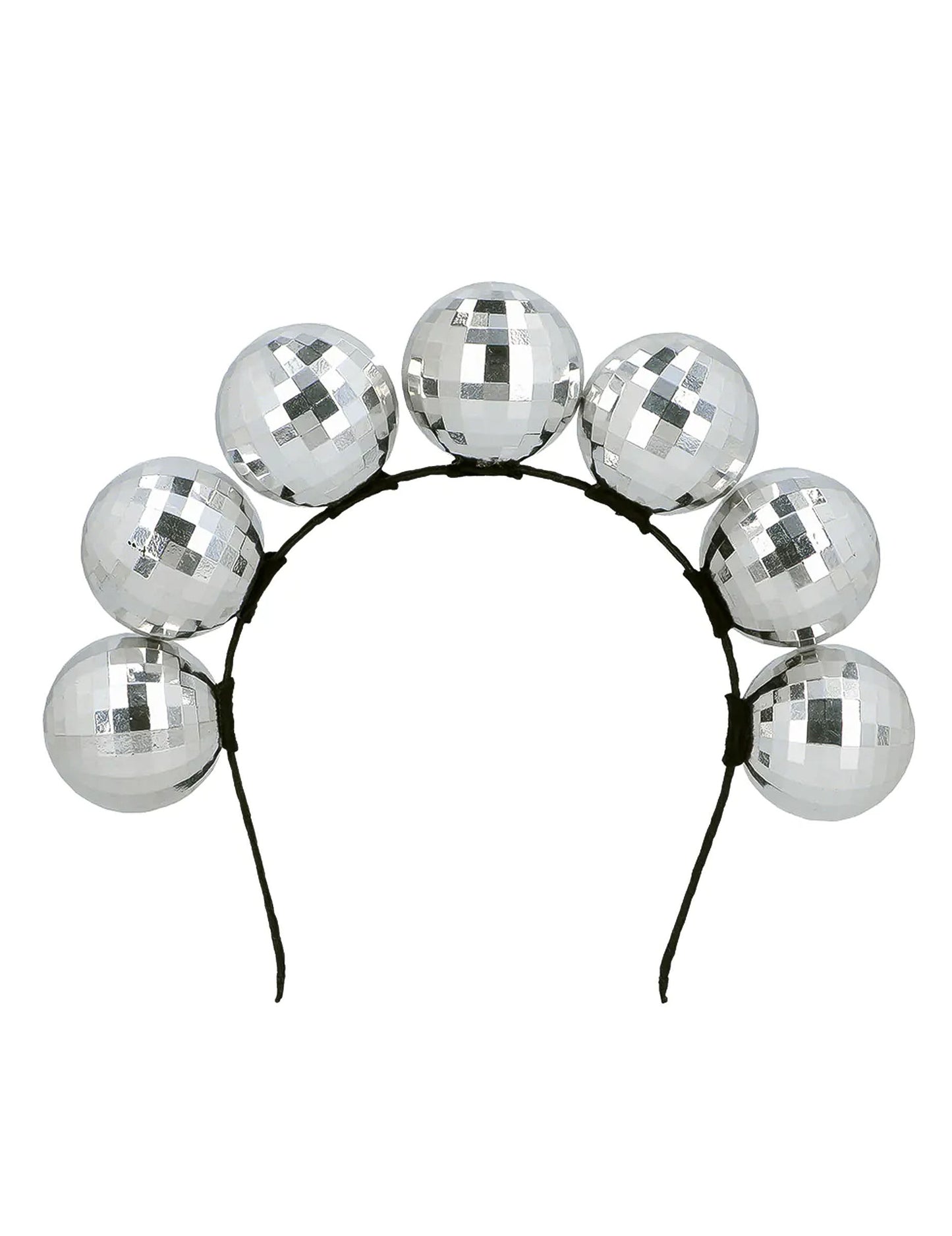 Stříbrná čelenka pro dospělé s disco koulí