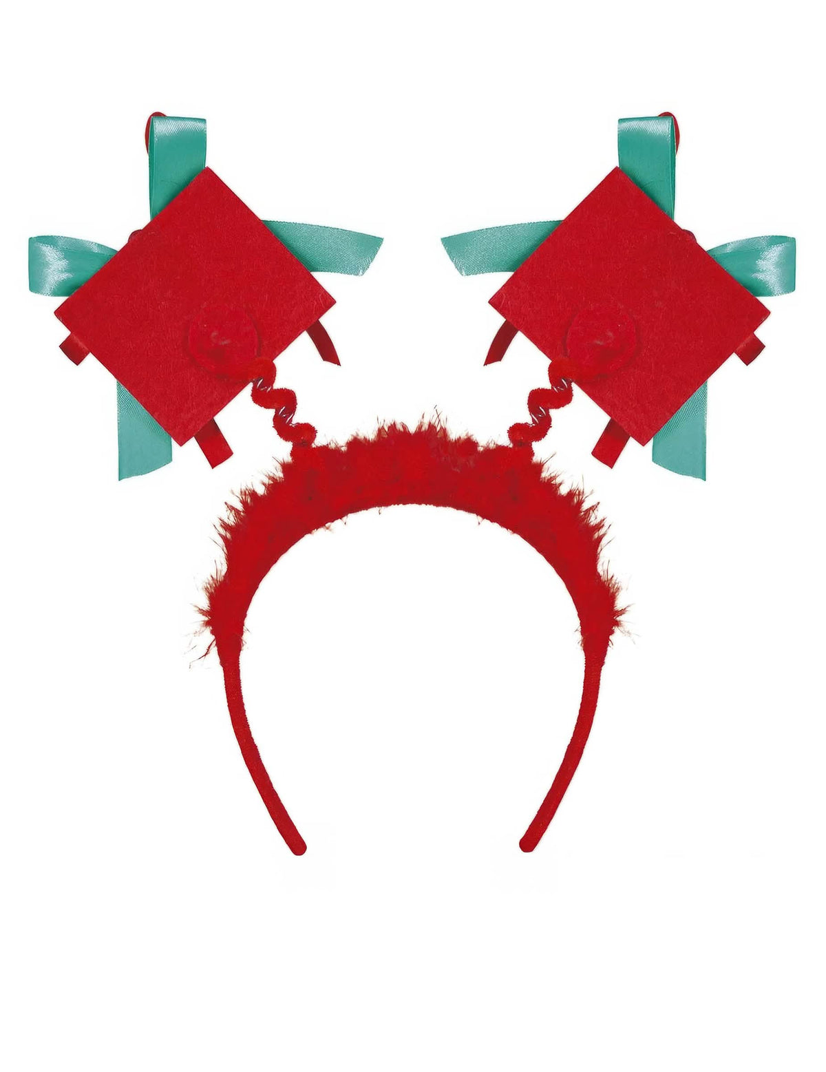 Détail des cadeaux sur ressorts du serre-tête cadeaux de Noël pour adulte