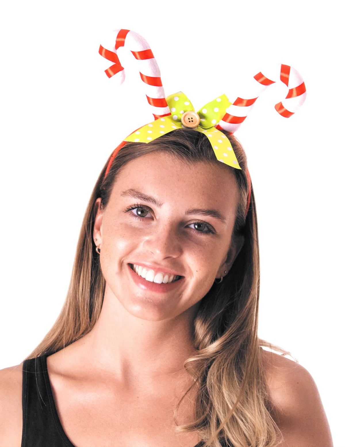 Pohled zepředu na čelenku candy pro dospělý