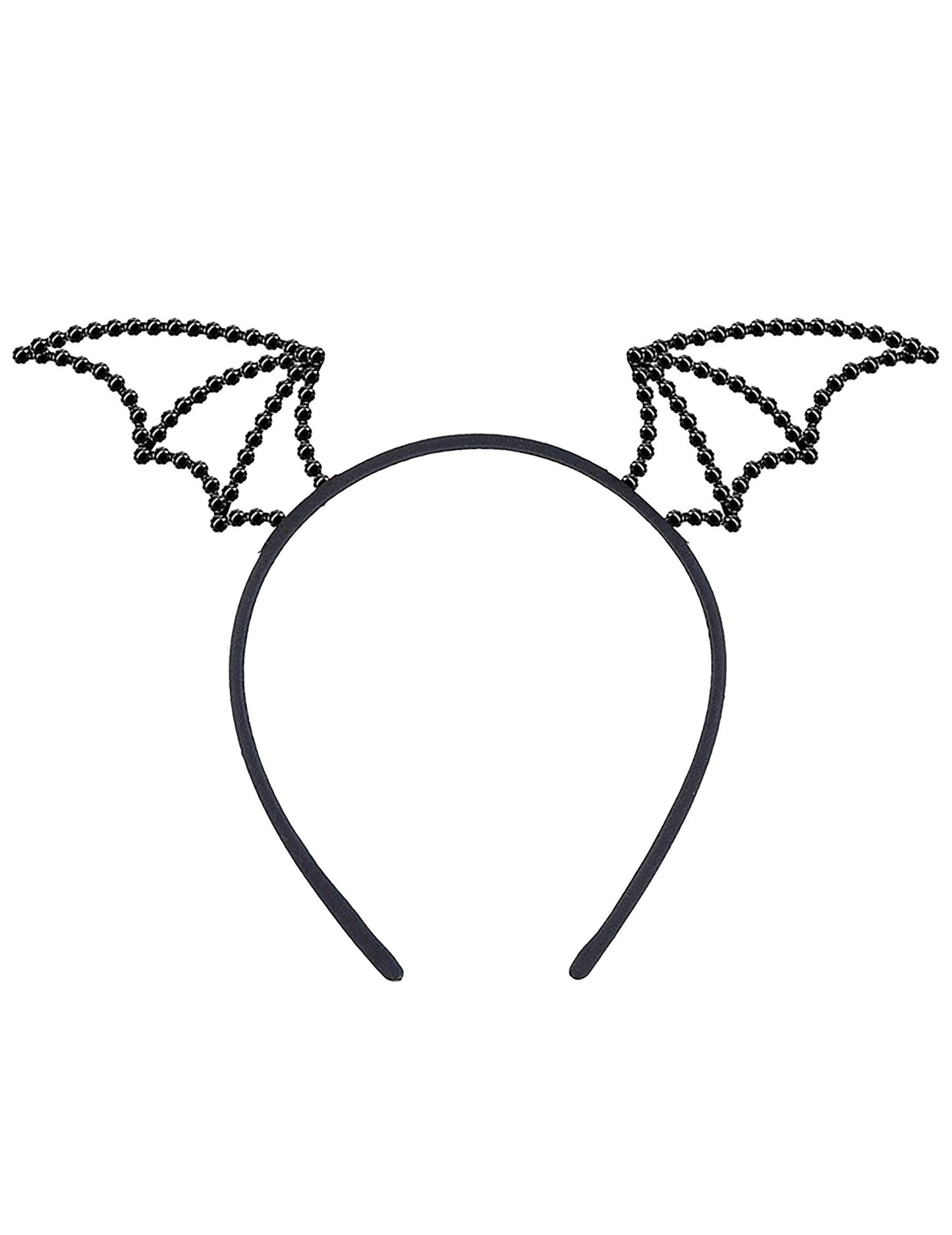 Vue de face du serre-tête chauve-souris à strass