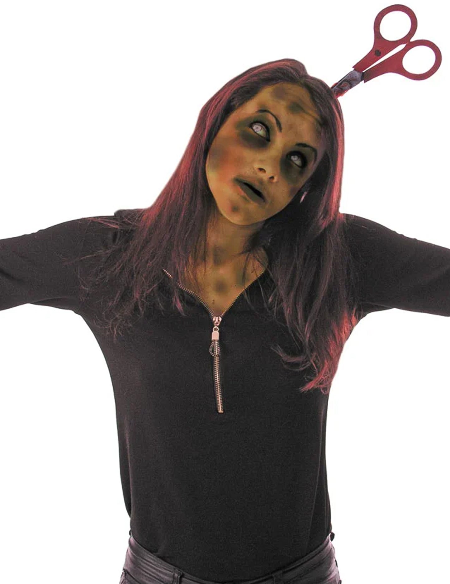 Čelenka pro dospělé s krvavými nůžkami Halloween