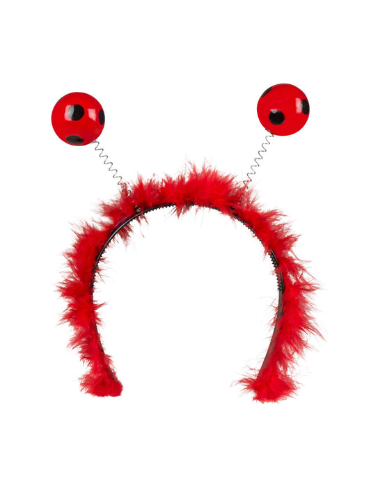 Vue de face du serre-tête coccinelle