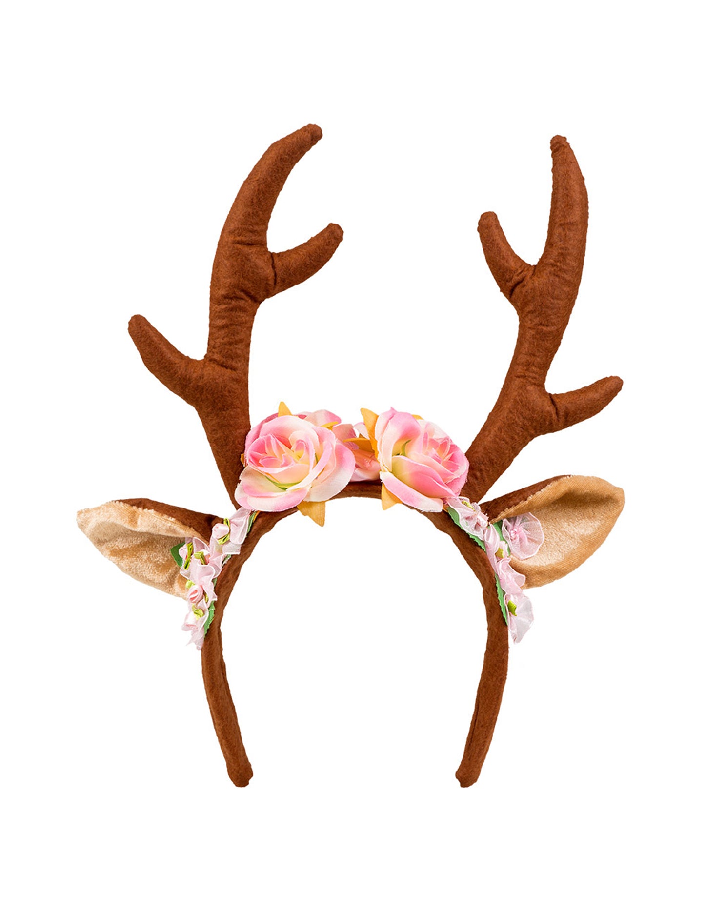 Dámská čelenka s květinovým motivem jelena