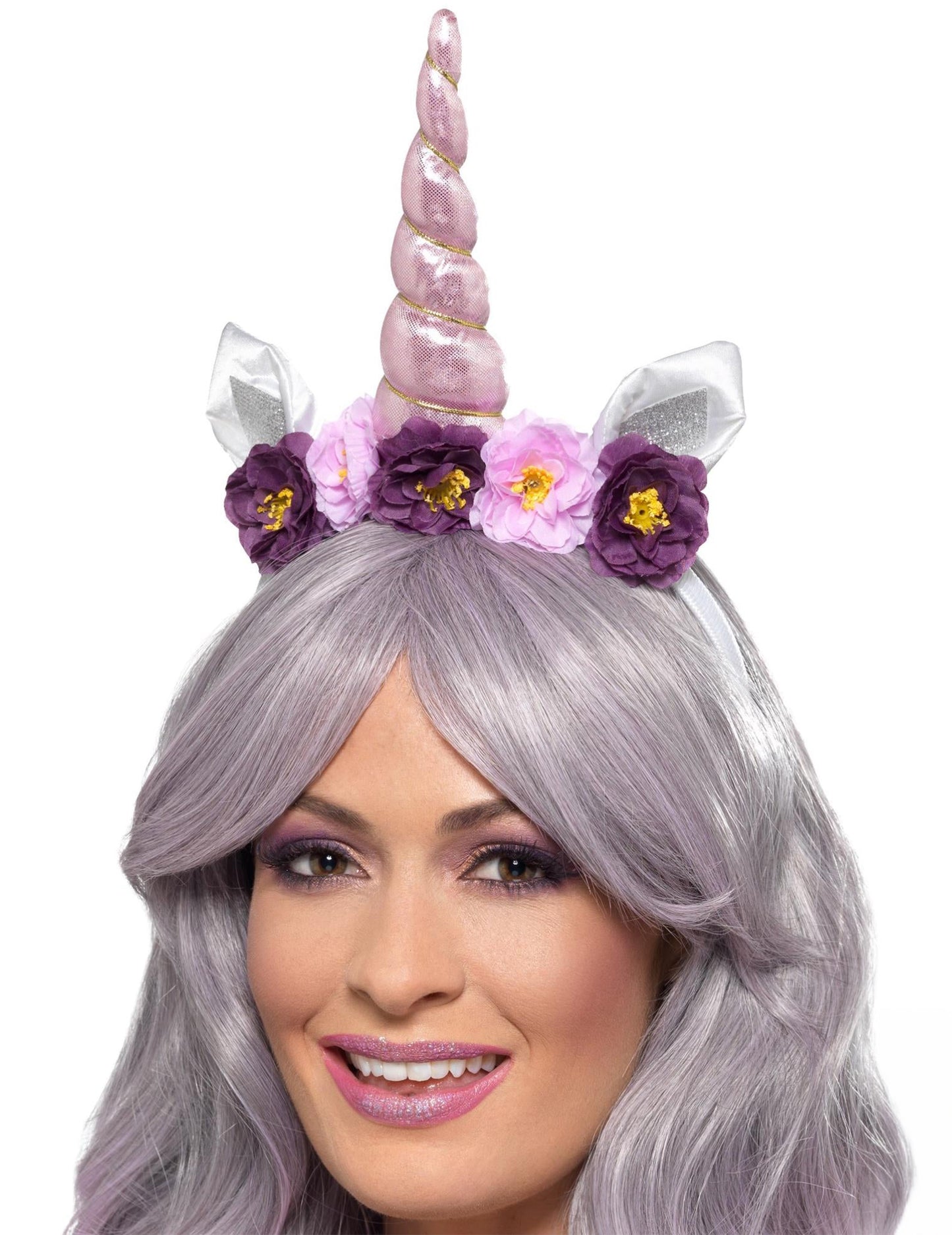 Čelenka pro dospělé s fialovým jednorožcem