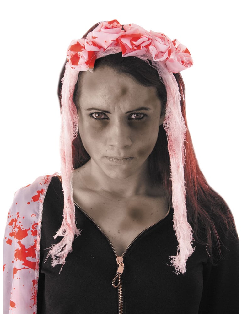 Čelenka pro dospělé s motivem Krvavé nevěsty na Halloween