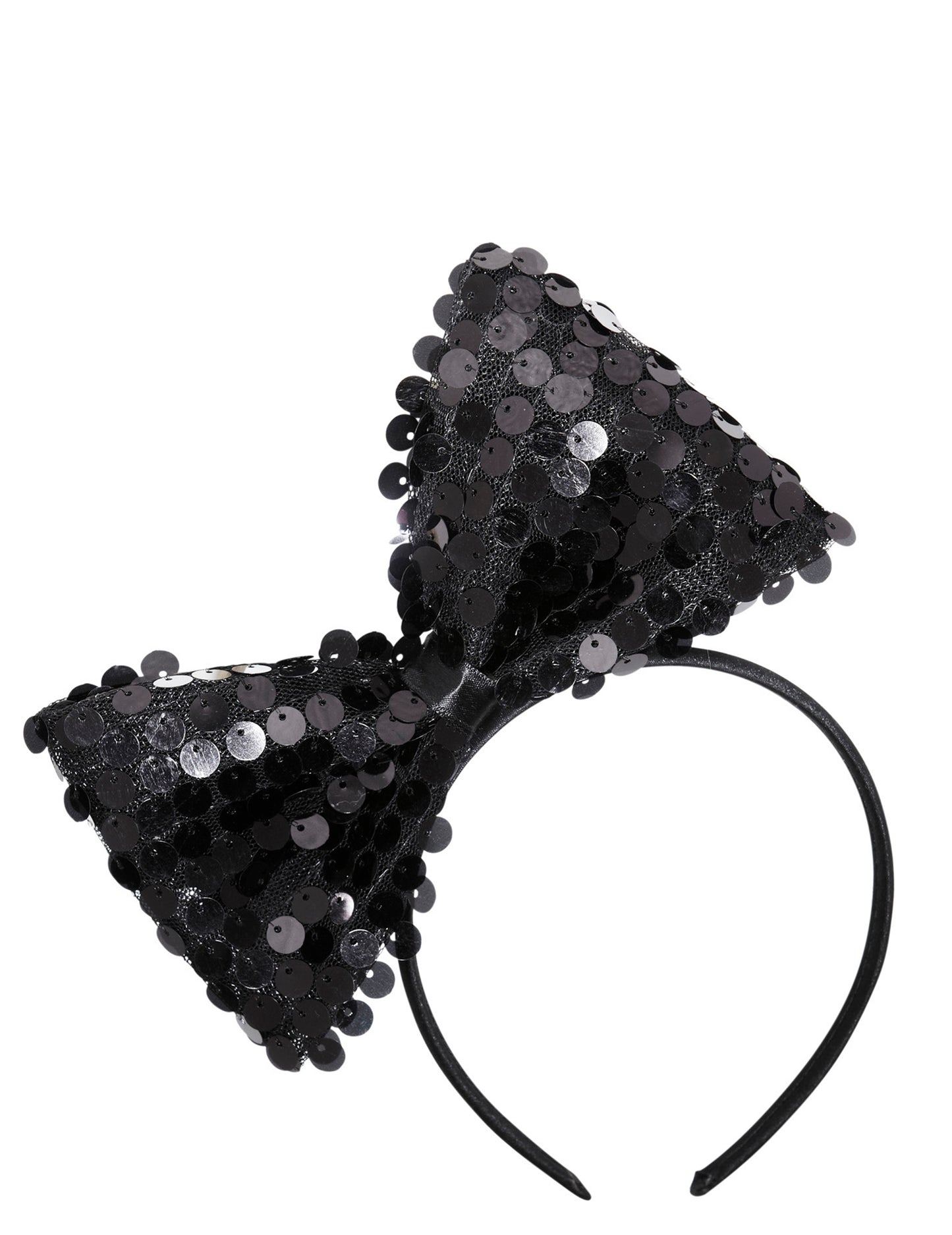Čelenka pro dospělé s černou flitrovou mašlí