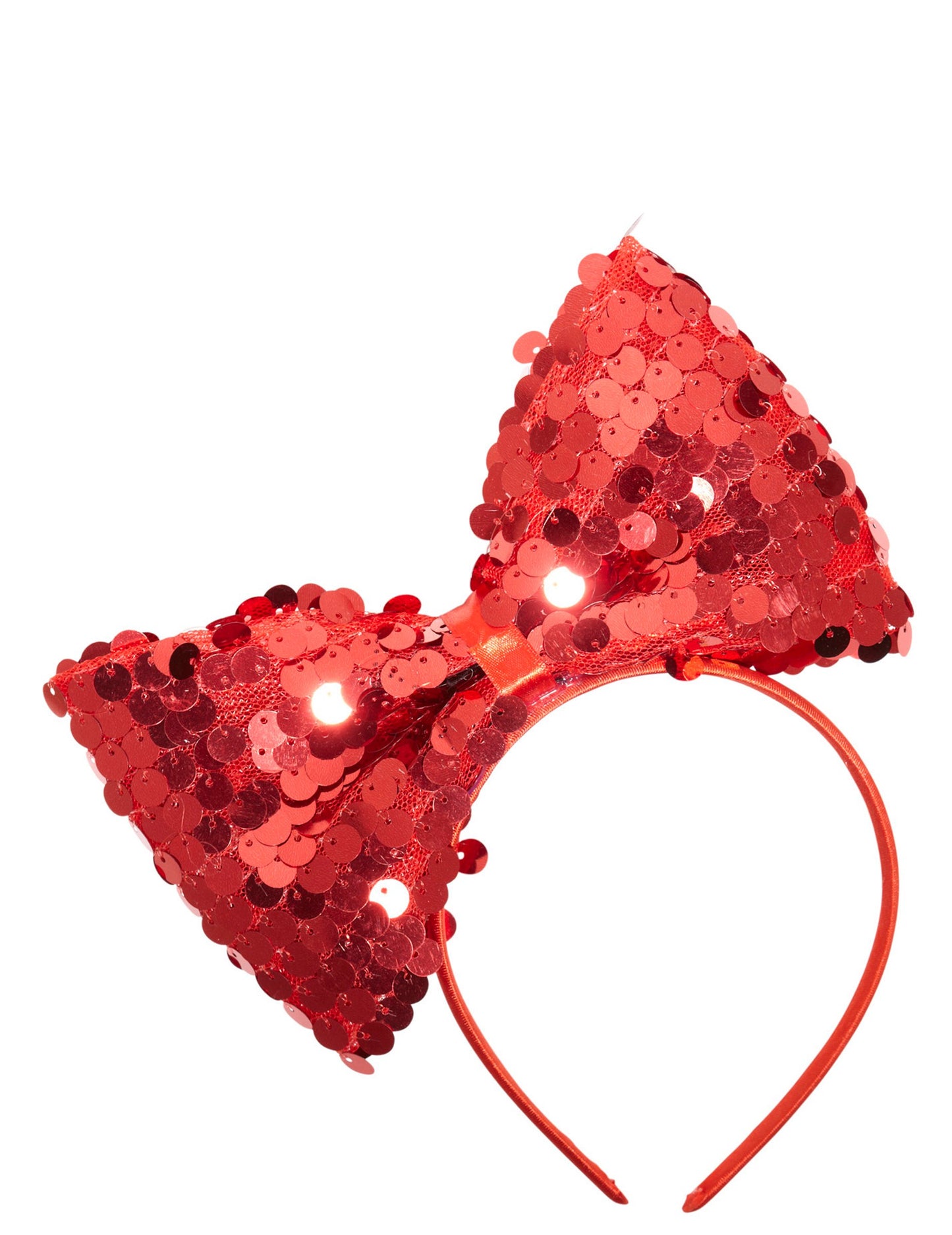 Čelenka pro dospělé s červenou flitrovou mašlí