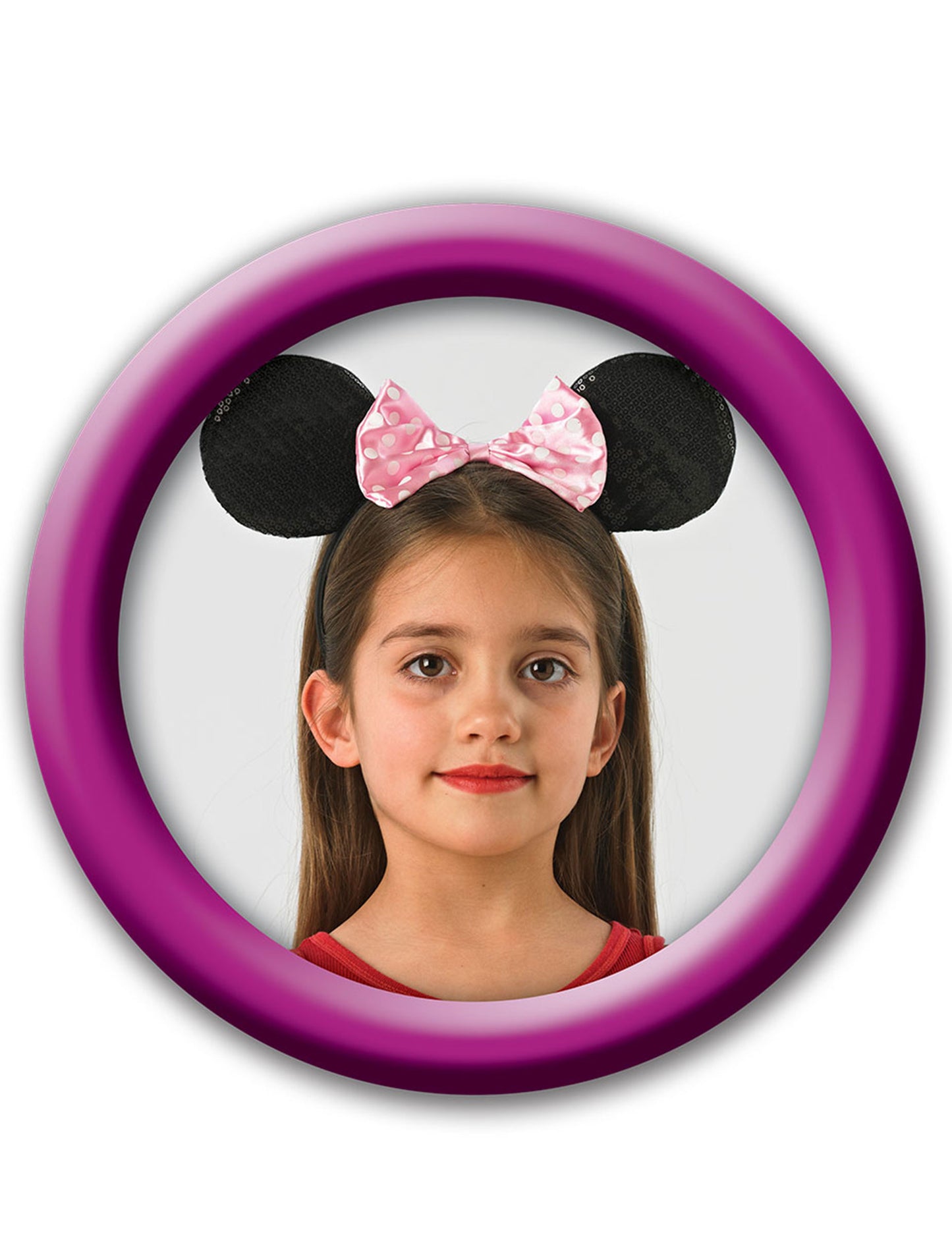 Čelenka pro dívky s flitry a ušima Minnie Mouse