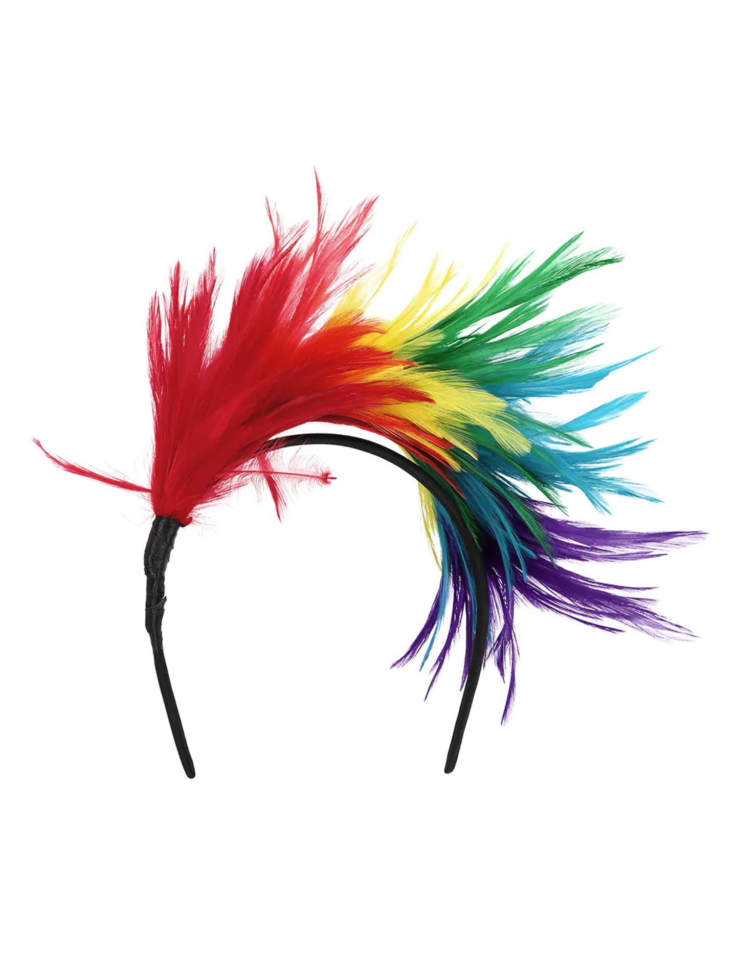 Čelenka pro dospělé s duhovým peřím