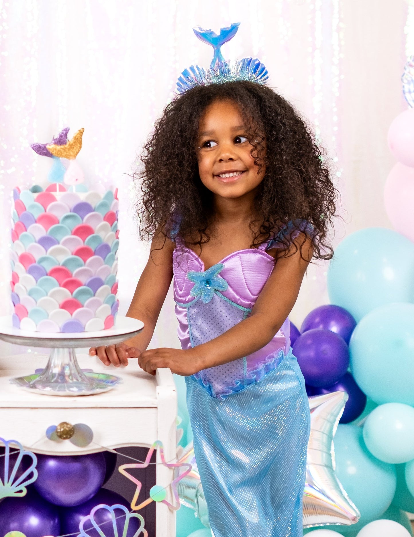 Čelenka pro dospělé s duhovou mořskou pannou