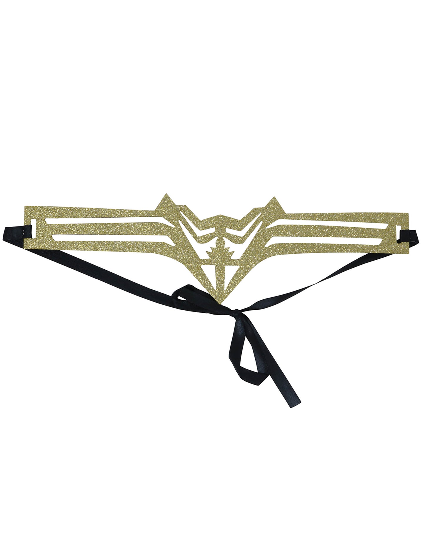 Dámská zlatá čelenka s motivem superhrdinky