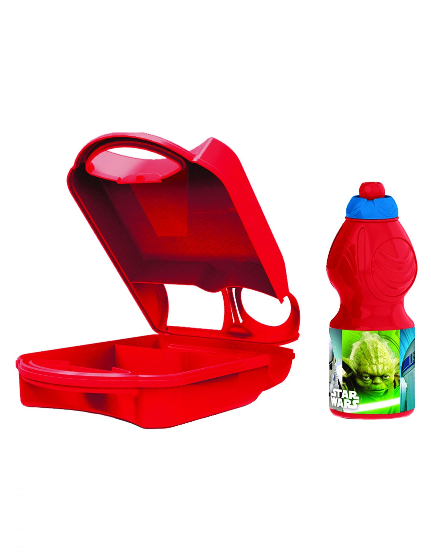 Sada plastových obědových krabiček a lahví na vodu Star Wars 24 x 15 cm