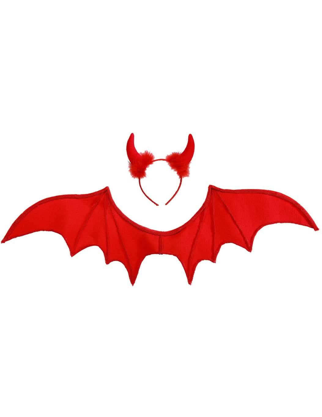 křídla a rohy sady červená halloween démonické Halloween