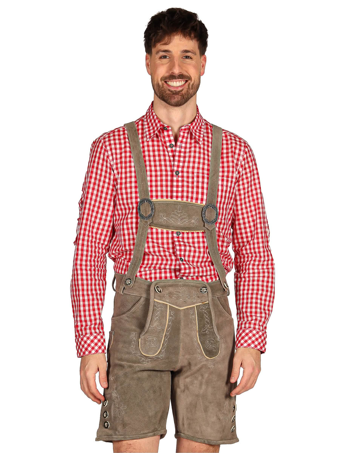 Tradiční bavorské kraťasy šedé prémiové pánské