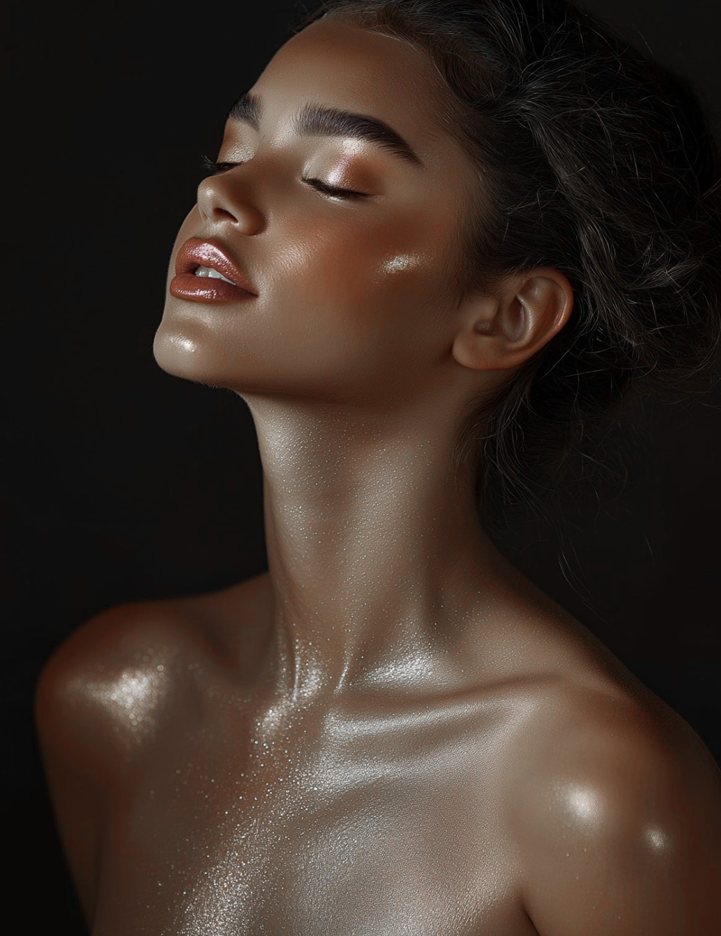 Tělový sprej se stříbrným třpytem 75ml