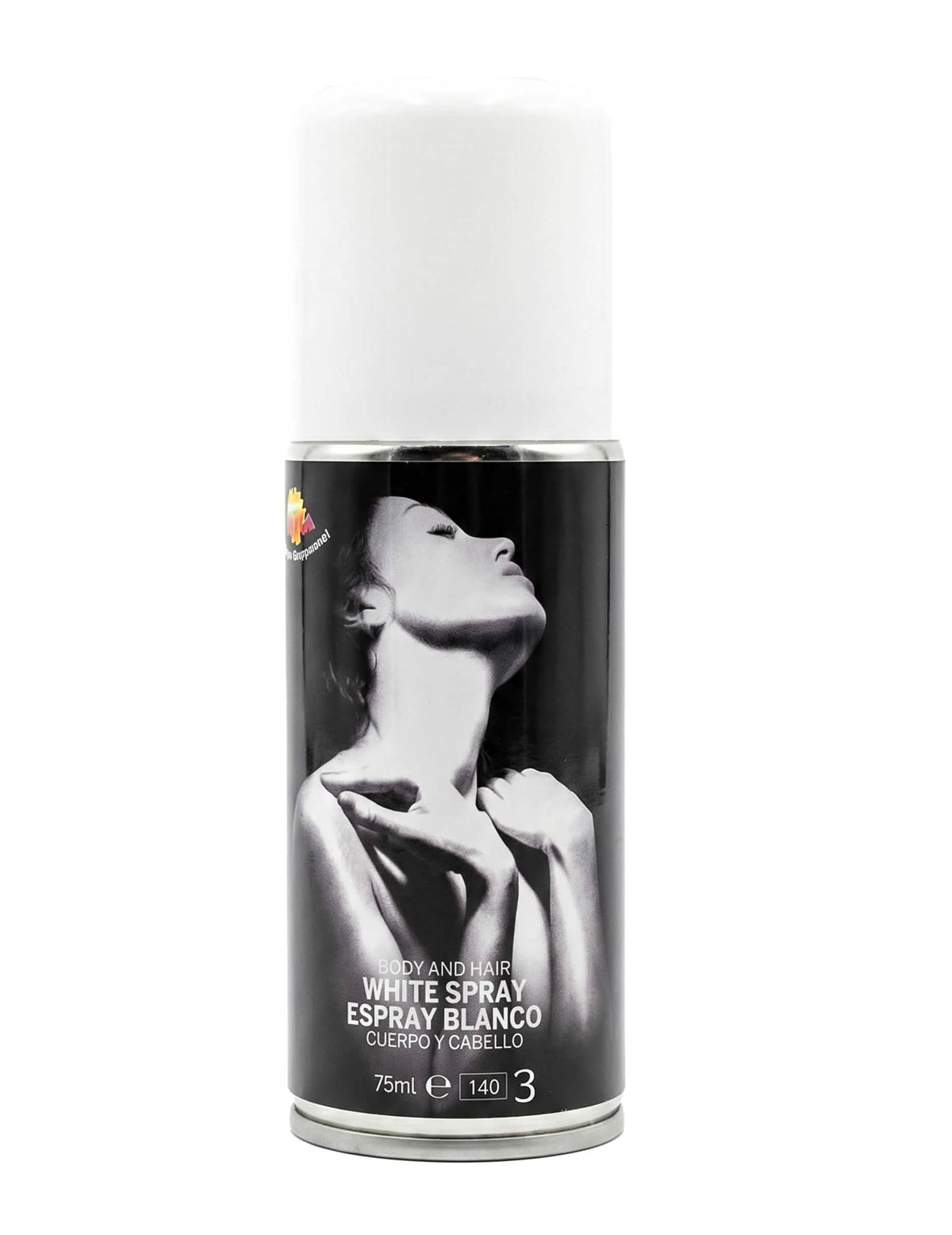Bílý třpytivý tělový sprej 75ml