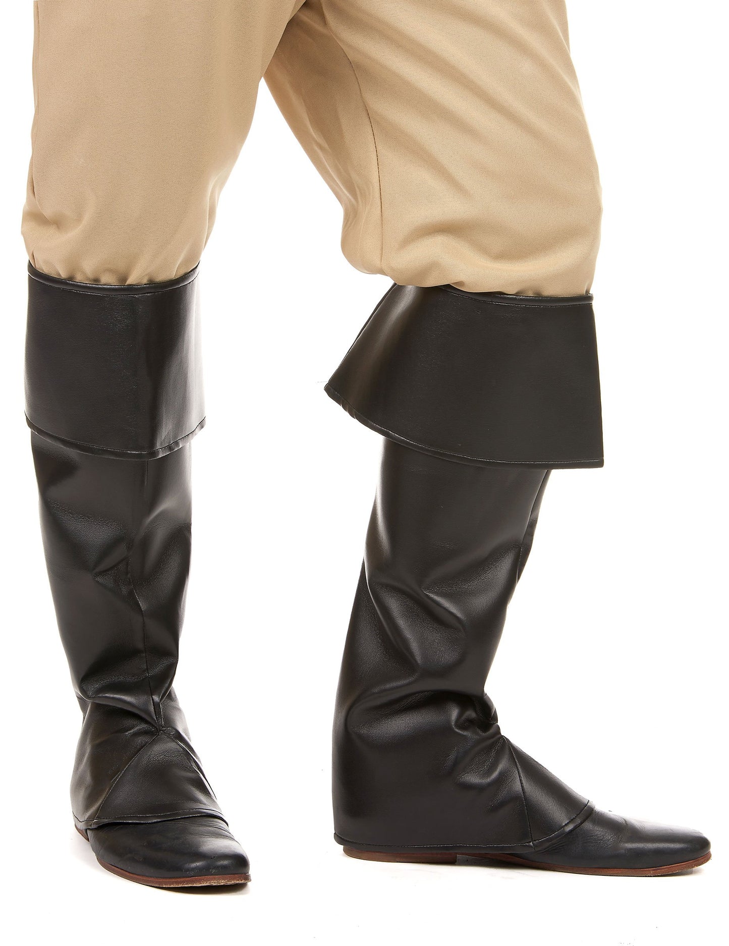 Černé návleky na kozačky pro dospělé z umělé kůže