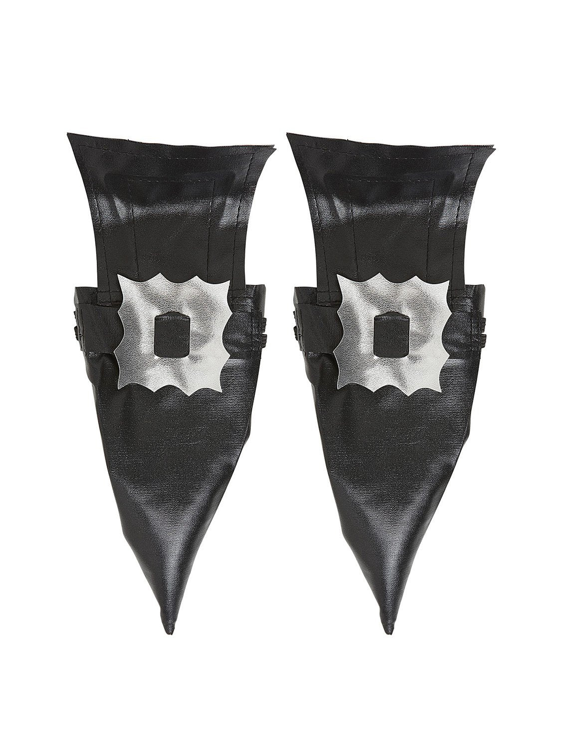 Černé kouzelnické návleky na boty pro dospělé se stříbrnými sponami