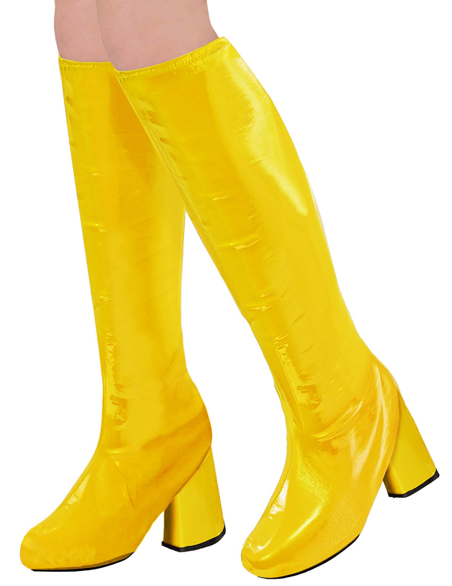 Žluté retro návleky na boty z 60. let