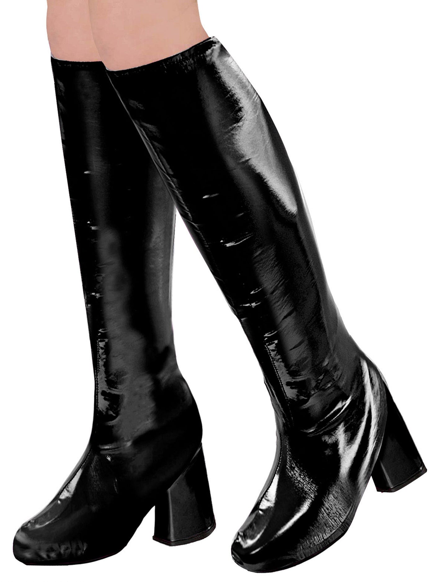 Černé retro návleky na kozačky z 60. let