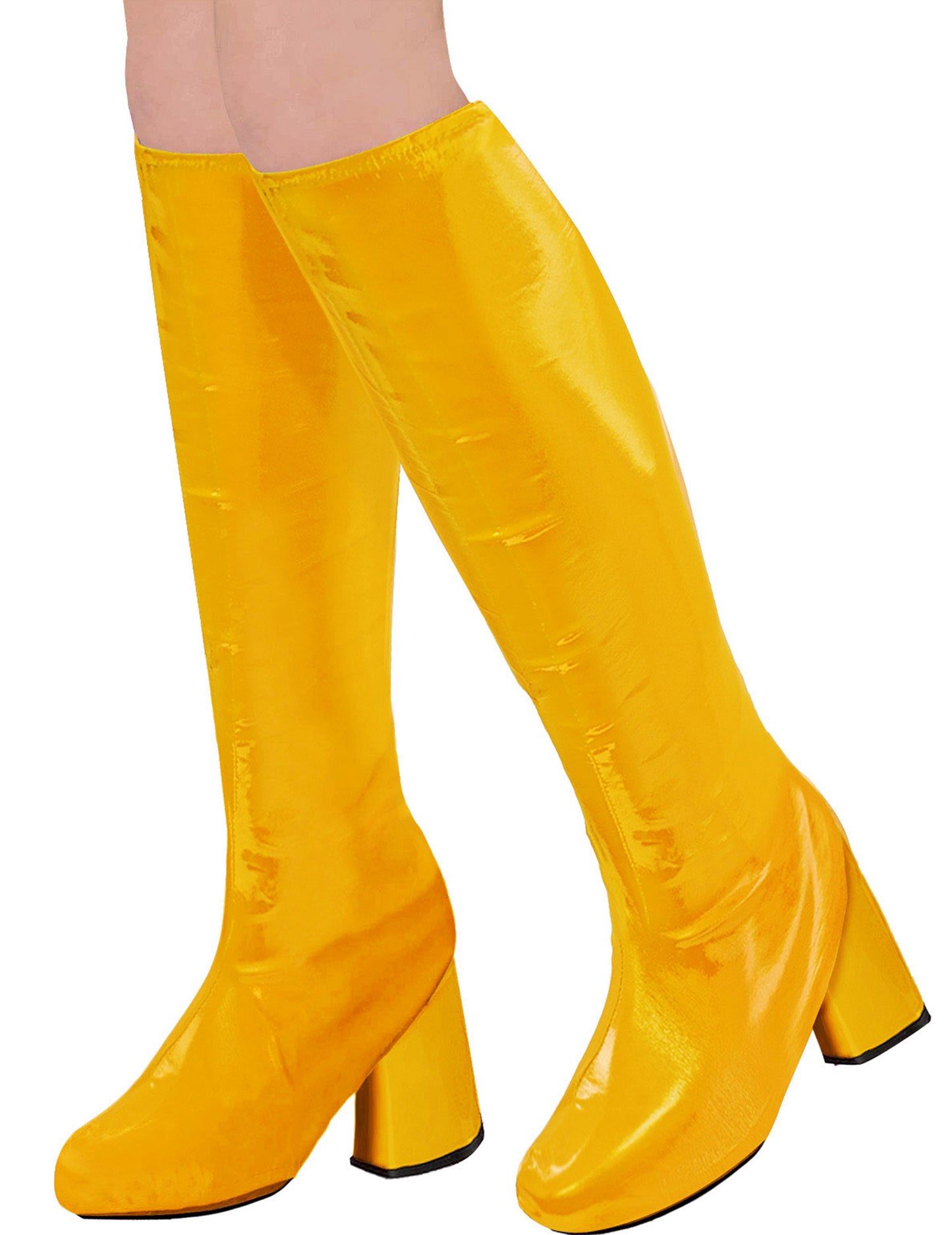 Retro okrové návleky na kozačky ve stylu 60. let