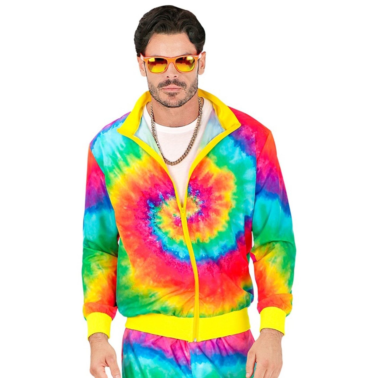 Tepláková souprava pro dospělé s neonovo vzorem Tie and Dye