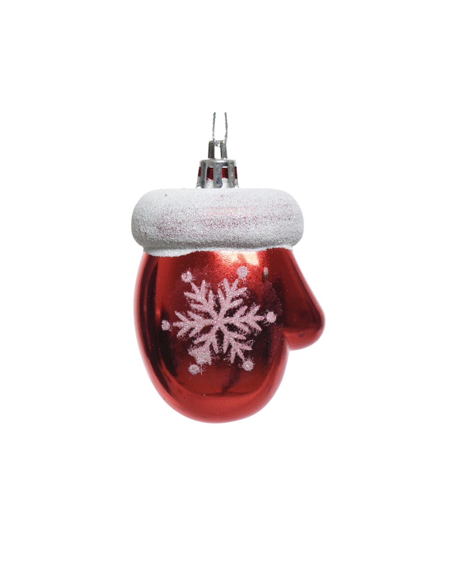 2 červené věšáky na palčáky na stromeček 7 cm