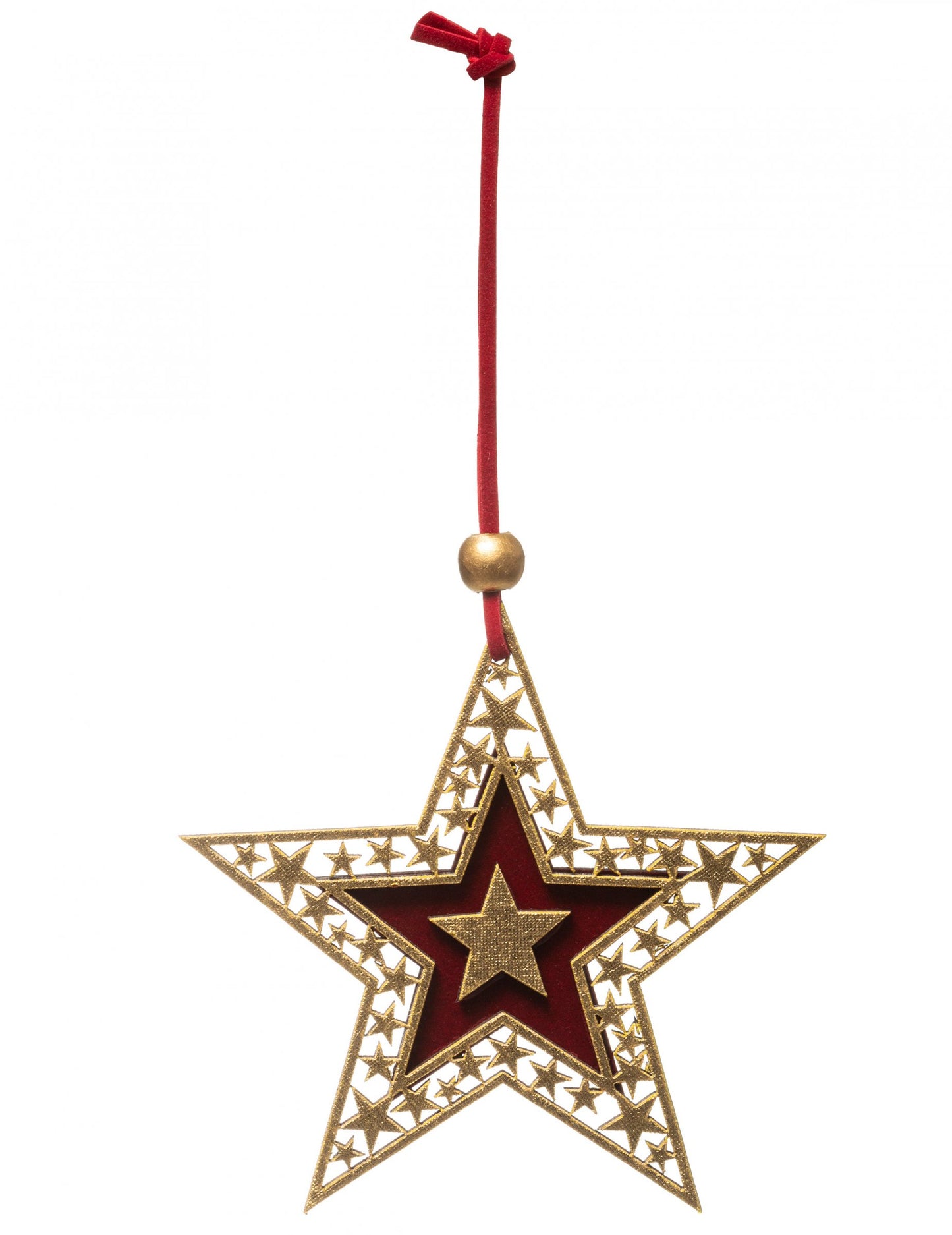 Zavěšení na strom zlaté hvězdy 10 cm