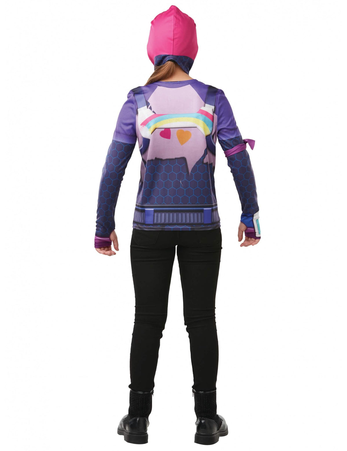 Pohled zezadu na trička a kuklu Brite Bomber Fortnite