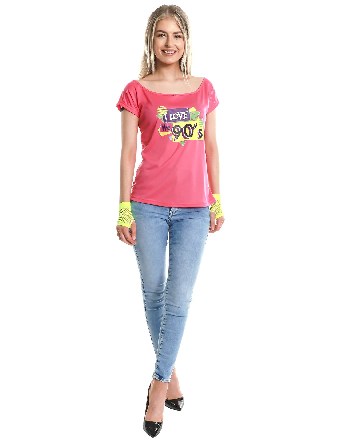 Miluji růžové dámské tričko z 90. let.