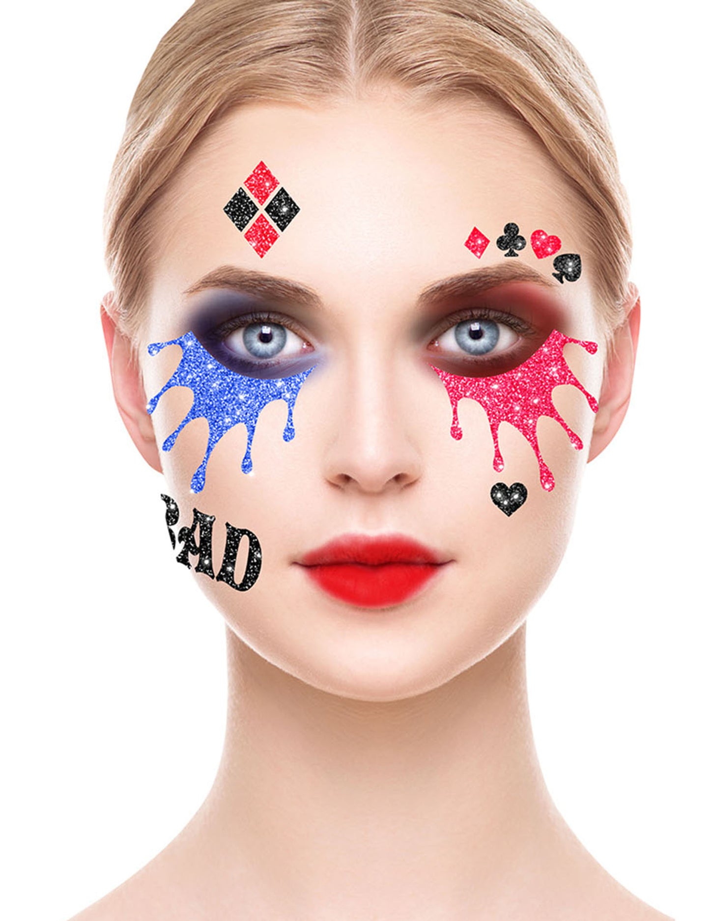 Třpytivé tetování zlého harlekýna