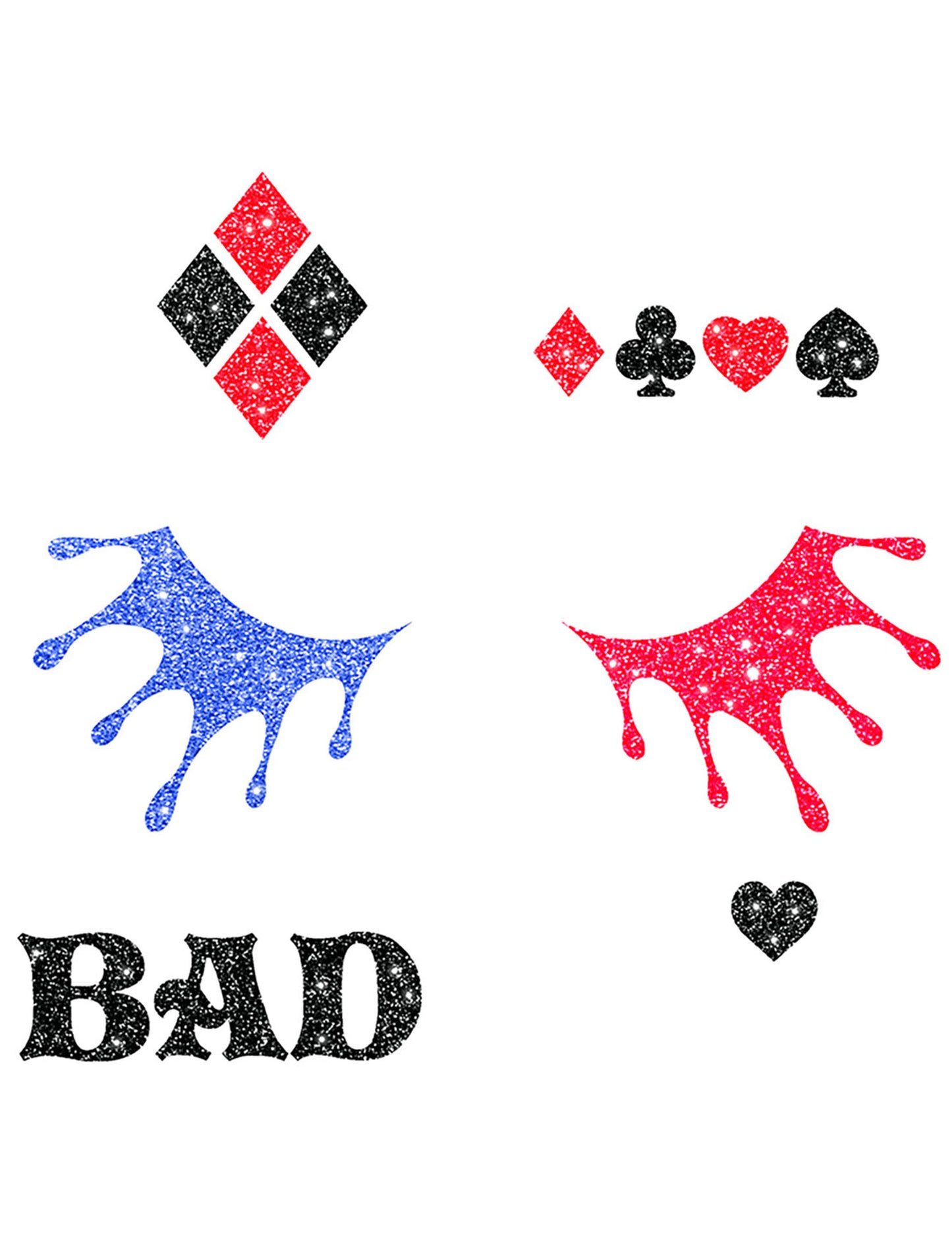 Třpytivé tetování zlého harlekýna