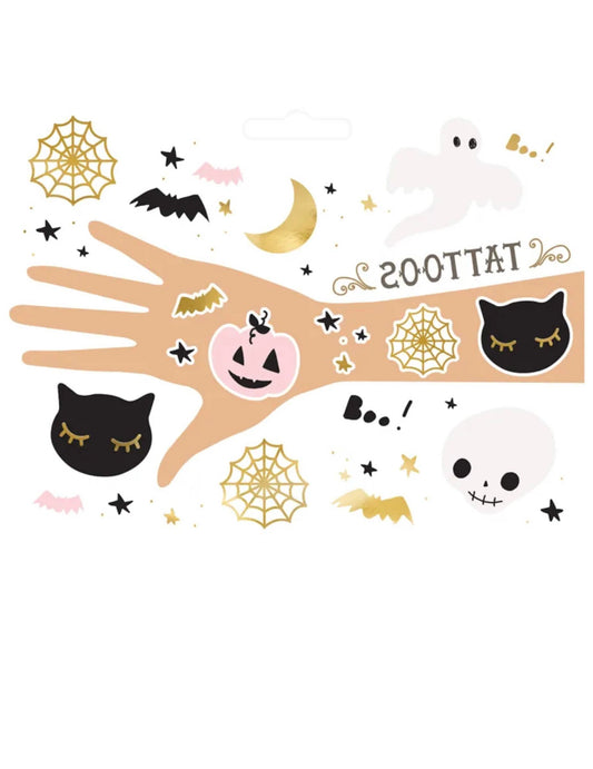 Mise en situation sur le bras du tatouages temporaires Halloween pour enfant