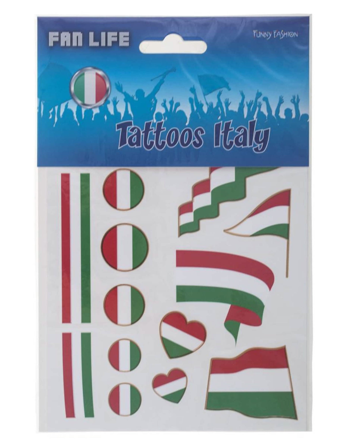 Dočasné tetování italských fanoušků
