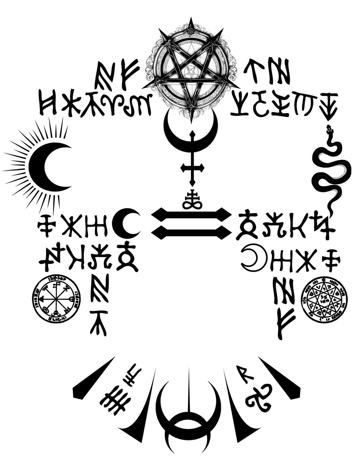 Satanské tetování na obličeji