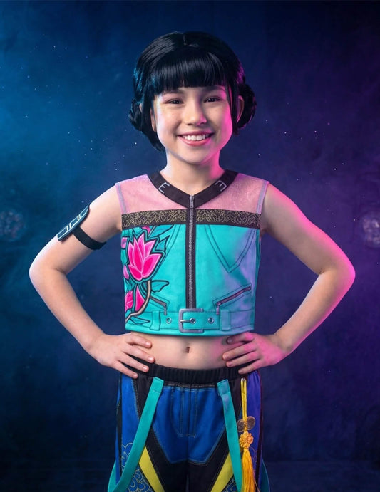 Sada kostýmu a paruky Zoey Kpop Demon Hunter™ pro dívku