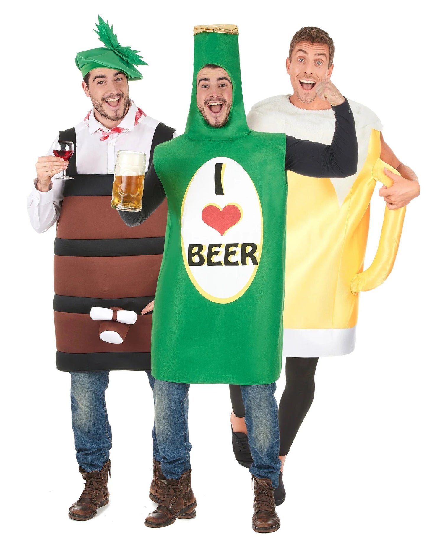 Gruppenverkleidung Bier und Wein für Erwachsene
